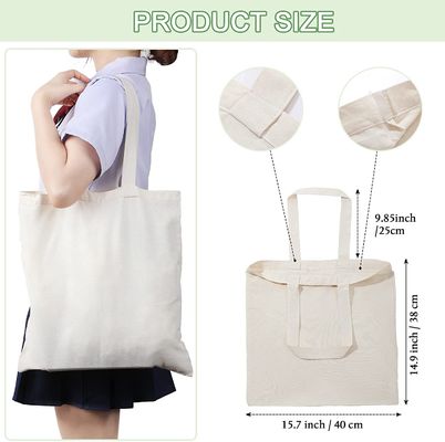 Túi tote vải cotton quà tặng tái sử dụng đơn giản để mua sắm