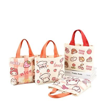 Chất lượng  Cotton Material Eco Canvas Bags Repeatedly Used Travel Convenient Shopping nhà máy