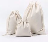Promotional Cotton Canvas Drawstring Bags Reusable For Gift Packaging