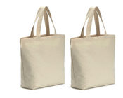 Natural Canvas Tote Bags Large Capacity For Shopping / Promotion / Packing
