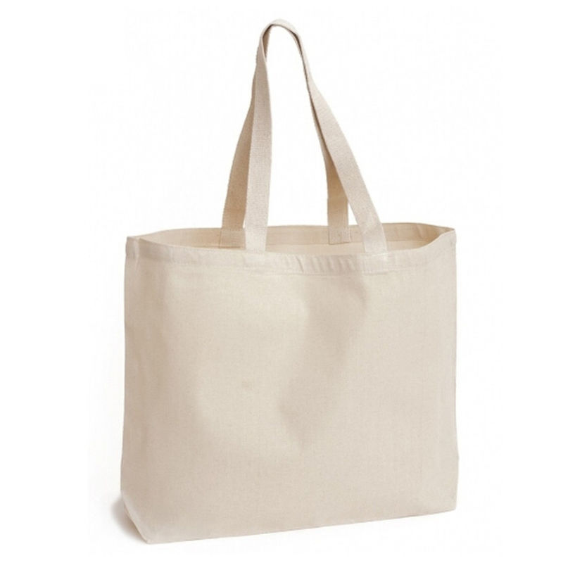6oz Lightweight Canvas Cotton Shopping Bags , Womens Cloth Tote Bags