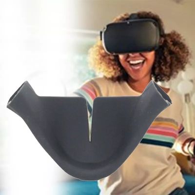 2022 Mới Nhất Xuất Hiện Silicone Đen Miếng Lót Mũi Che Bóng Đệm VR Tai Nghe Hỗ Trợ Giá Đỡ Cho Oculus Quest Bộ Phụ Kiện