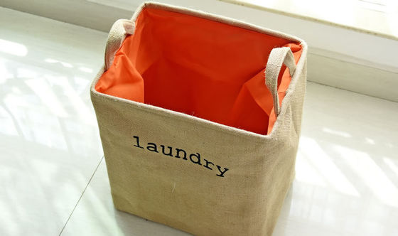Đay không thấm nước Giỏ giặt có thể gập lại Giỏ đựng quần áo bẩn để đóng gói