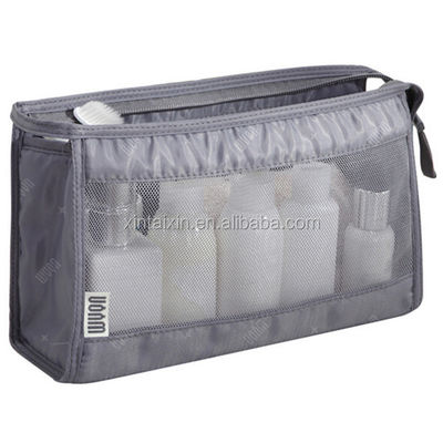 Nhà máy trực tiếp bán nóng túi vệ sinh rõ ràng polyester và túi trang điểm lưới túi mỹ phẩm làm đẹp sinh thái