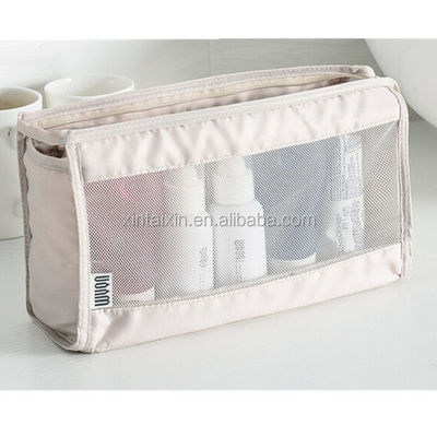 Nhà máy trực tiếp bán nóng túi vệ sinh rõ ràng polyester và túi trang điểm lưới túi mỹ phẩm làm đẹp sinh thái