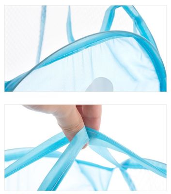 Giỏ đựng đồ giặt có thể gập lại bằng vải dệt bằng nylon Lưới Pop Up Hamper