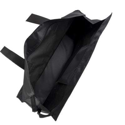 Chất lượng cao bán buôn mua sắm giá rẻ nylon túi tote màu đen có thể gập lại