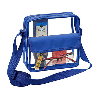 Logo tùy chỉnh Clear Crossbody Purse Bag Bản vá lỗi có sẵn Sân vận động Phòng tập thể dục được phê duyệt Túi tote đeo vai rõ ràng