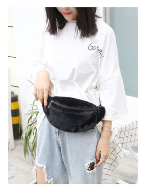 Giá Xuất Xưởng Lông Thỏ Giả Thắt Lưng Túi Mùa Đông Bum Túi Nữ Du Lịch Bum Hông Tiền Xu Điện Thoại Túi Cổ Túi Ngực