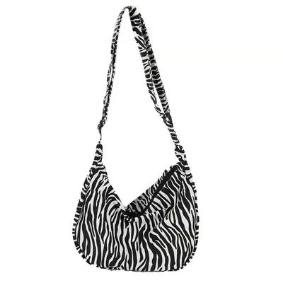 Thời trang Leopard Print Eco Canvas Túi Zebra Design Lady Túi đeo vai đơn Công suất lớn