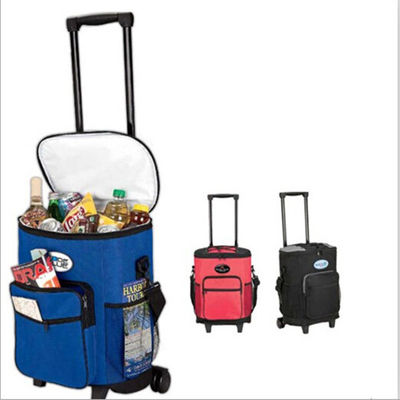 Nhà máy trực tiếp bán buôn xe đẩy mua sắm di động túi đựng thực phẩm nhiệt cách nhiệt lớn / túi làm mát bị xúc phạm