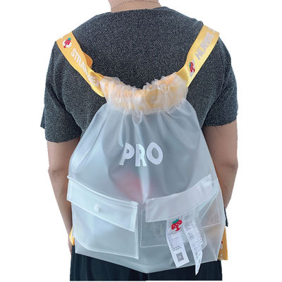 Nhà máy bán hàng hấp dẫn Túi dây rút tái sử dụng PEVA Thân thiện với môi trường Bao bì túi dây rút Ba lô