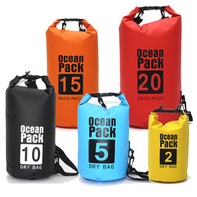 Túi khô chống thấm nước Ocean Pack 500D PVC Cắm trại trên bãi biển 20L