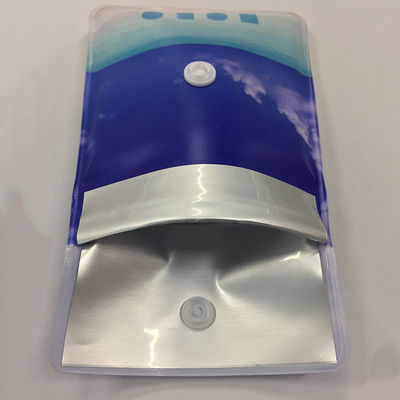 PVC EVA Aluminium Foil Reusable Pocket Ashtray Pouch Nút Đóng