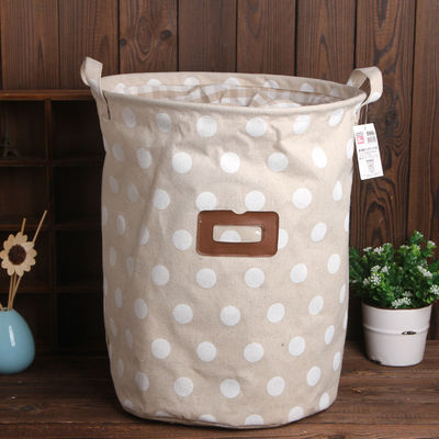 Cotton Linen Portable Square Túi lưu trữ vải bẩn Hamper Thân thiện với môi trường