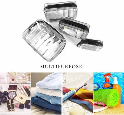 Trong Suốt Túi Đựng Mỹ Phẩm Nhựa PVC Chống Thấm Nước Có Khóa Kéo Vệ Sinh Mang Theo Túi Di Động Túi Trang Điểm Túi Sắp Xếp Cho Du Lịch