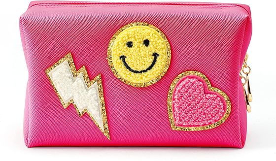 túi mỹ phẩm da pu không thấm nước tổ chức trang điểm du lịch preppy phụ nữ