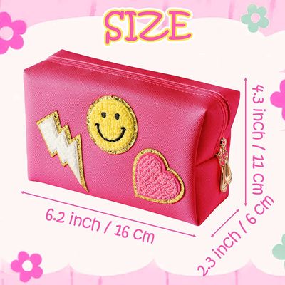 túi mỹ phẩm da pu không thấm nước tổ chức trang điểm du lịch preppy phụ nữ