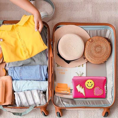 túi mỹ phẩm da pu không thấm nước tổ chức trang điểm du lịch preppy phụ nữ
