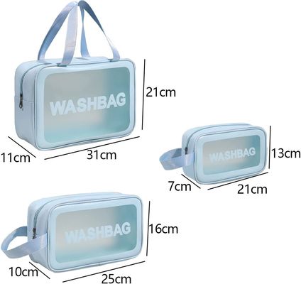 Túi đựng đồ vệ sinh trong suốt 3 chiếc Túi đựng mỹ phẩm trang điểm trong suốt Túi đựng đồ vệ sinh du lịch cho nữ