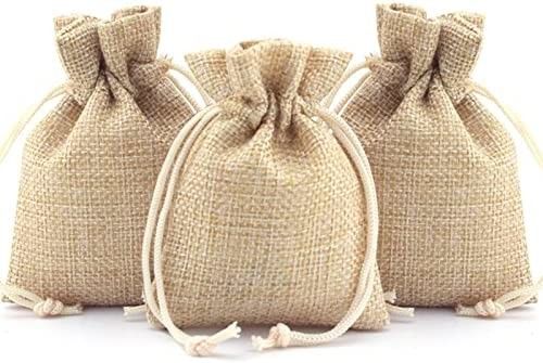 Túi Quà Có Dây Rút, Túi Vải Bố Vải Lanh Túi Kẹo Túi Goodies Cho Tiệc Cưới Giáng Sinh