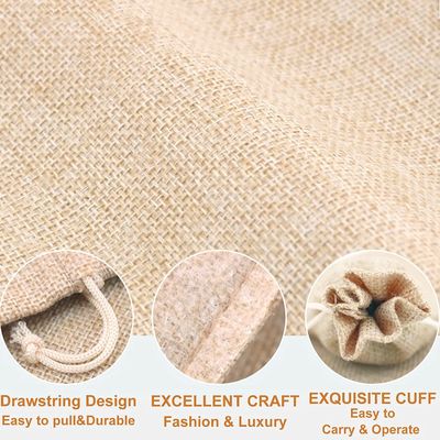 Túi Quà Có Dây Rút, Túi Vải Bố Vải Lanh Túi Kẹo Túi Goodies Cho Tiệc Cưới Giáng Sinh