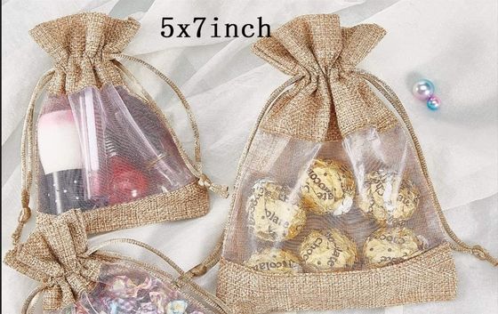 Túi vải bố Sheer Túi Organza Túi vải bố Túi quà tặng có dây rút, dành cho tiệc cưới Ủng hộ các mẫu mỹ phẩm Túi lưới