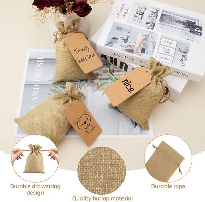 Túi Dây Rút Vải Bố Túi Hoa Túi Quà Tặng Trang Sức Túi Cho Thủ Công DIY Tiệc Cưới, 5X7 Inch