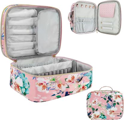 Túi trang điểm cực lớn bền và nhẹ Túi tổ chức trang điểm hai lớp Túi đựng cọ trang điểm chống nước