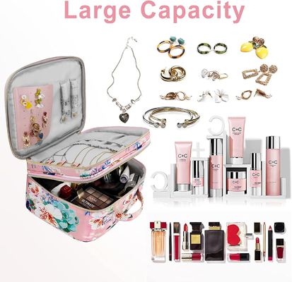 Túi trang điểm cực lớn bền và nhẹ Túi tổ chức trang điểm hai lớp Túi đựng cọ trang điểm chống nước