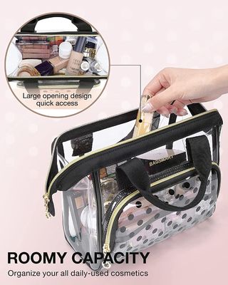 Lightweit Trong Suốt Túi Trang Điểm Người Tổ Chức Dành Cho Nữ Dễ Thương CosmeticsPouch Đồ Vệ Sinh Phụ Kiện Bàn Chải Polk
