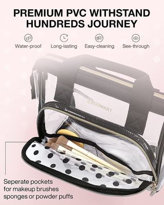 Lightweit Trong Suốt Túi Trang Điểm Người Tổ Chức Dành Cho Nữ Dễ Thương CosmeticsPouch Đồ Vệ Sinh Phụ Kiện Bàn Chải Polk