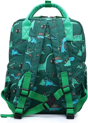 Ba lô Dinosaur Unicorn School Book Bag Bé trai Trẻ em Mẫu giáo Túi du lịch có dây đeo ngực (Xanh Di