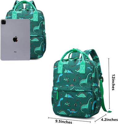 Ba lô Dinosaur Unicorn School Book Bag Bé trai Trẻ em Mẫu giáo Túi du lịch có dây đeo ngực (Xanh Di