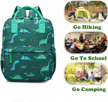 Ba lô Dinosaur Unicorn School Book Bag Bé trai Trẻ em Mẫu giáo Túi du lịch có dây đeo ngực (Xanh Di