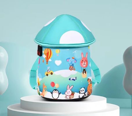 hình nấm 3D túi giáo dục Neoprene ba lô trẻ em SBR mềm túi mẫu giáo nhẹ ba lô bé gái