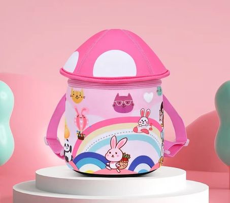 hình nấm 3D túi giáo dục Neoprene ba lô trẻ em SBR mềm túi mẫu giáo nhẹ ba lô bé gái