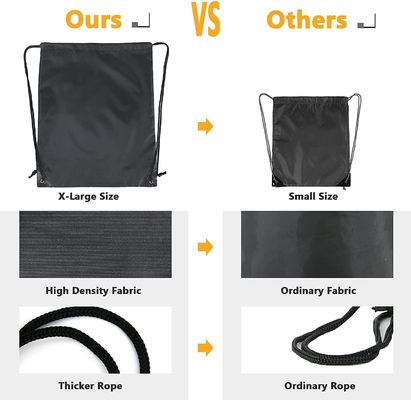Túi ba lô dây rút màu đen dành cho phòng tập thể dục Số lượng lớn Túi đeo chéo thể thao cỡ lớn