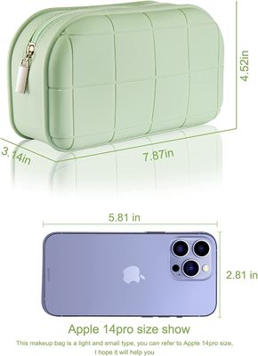Túi đựng mỹ phẩm bằng silicon du lịch bền bỉ Son môi chống sốc Dây kéo đa năng di động