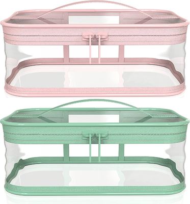 Bảo vệ chống sốc &amp; Túi đựng đồ trang điểm trong suốt Stoorgae Túi đựng đồ du lịch xách tay chống thấm nước có khóa kéo