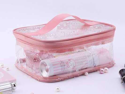 Bảo vệ chống sốc &amp; Túi đựng đồ trang điểm trong suốt Stoorgae Túi đựng đồ du lịch xách tay chống thấm nước có khóa kéo