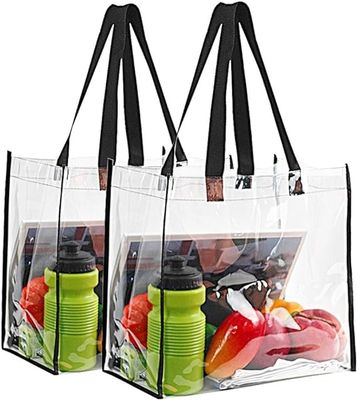 Khả năng khoang chuyên nghiệp túi trong suốt nhẹ rõ ràng bền mềm PVC Tote Bag