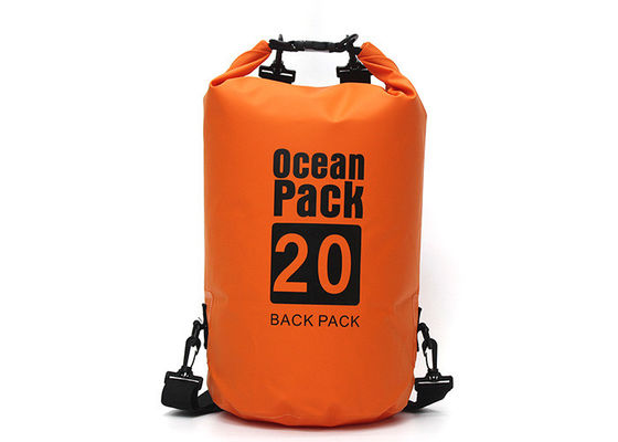 Túi khô chống nước màu xanh vàng cam PVC Túi vải thô 40L In tùy chỉnh