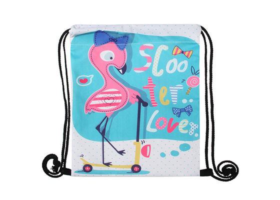 Túi Cinch cá nhân Flamingo In tùy chỉnh Ba lô dây rút không thấm nước