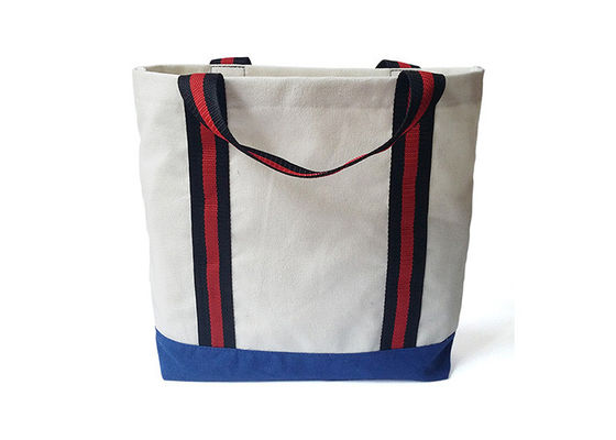 Túi tote vải trắng và xanh Túi mua sắm vải tái sử dụng hàng tạp hóa
