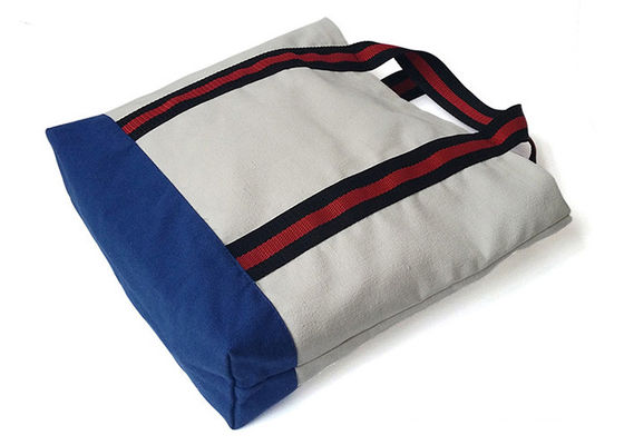 Túi tote vải trắng và xanh Túi mua sắm vải tái sử dụng hàng tạp hóa